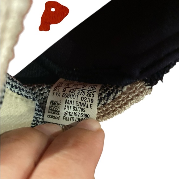 Adidas Men’s Boost Sneakers Coral and Beige - Picture 7 of 8